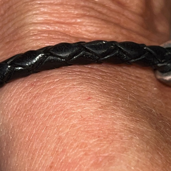 Brighton Black Leather and  Silver Heart Cupid Bracelet - Picture 10 of 13